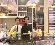 廣州南沙萬達維意定制客戶答謝酒會專場，學員調酒活動實踐